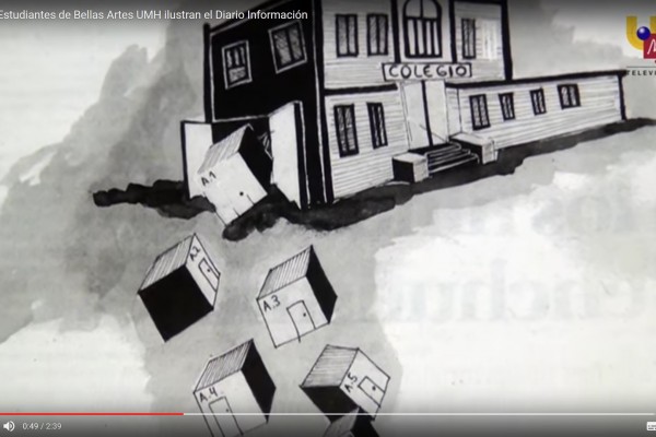 Estudiantes de Bellas Artes ilustran el Diario Información